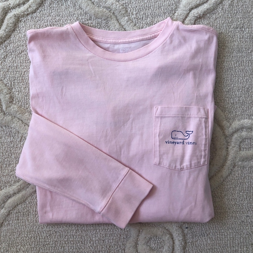 Vineyard Vines Boys Long Sleeve Whale Pocket T